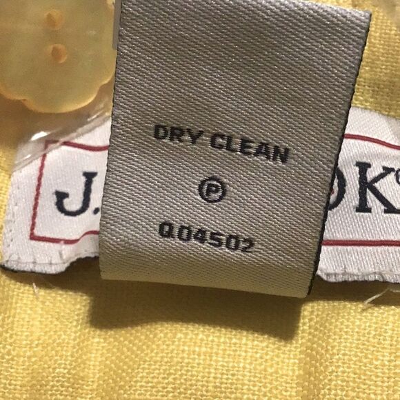 J.G. Hook Sunny Yellow 100% Linen Sailor Button Lined A Line Skirt - Picture 16 of 16